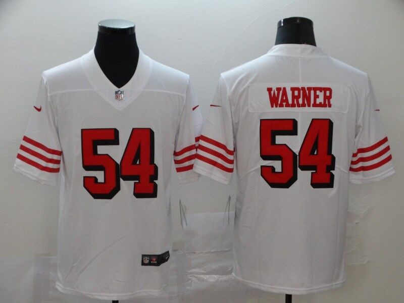 Men's San Francisco 49ers Fred Warner #54 White Jersey